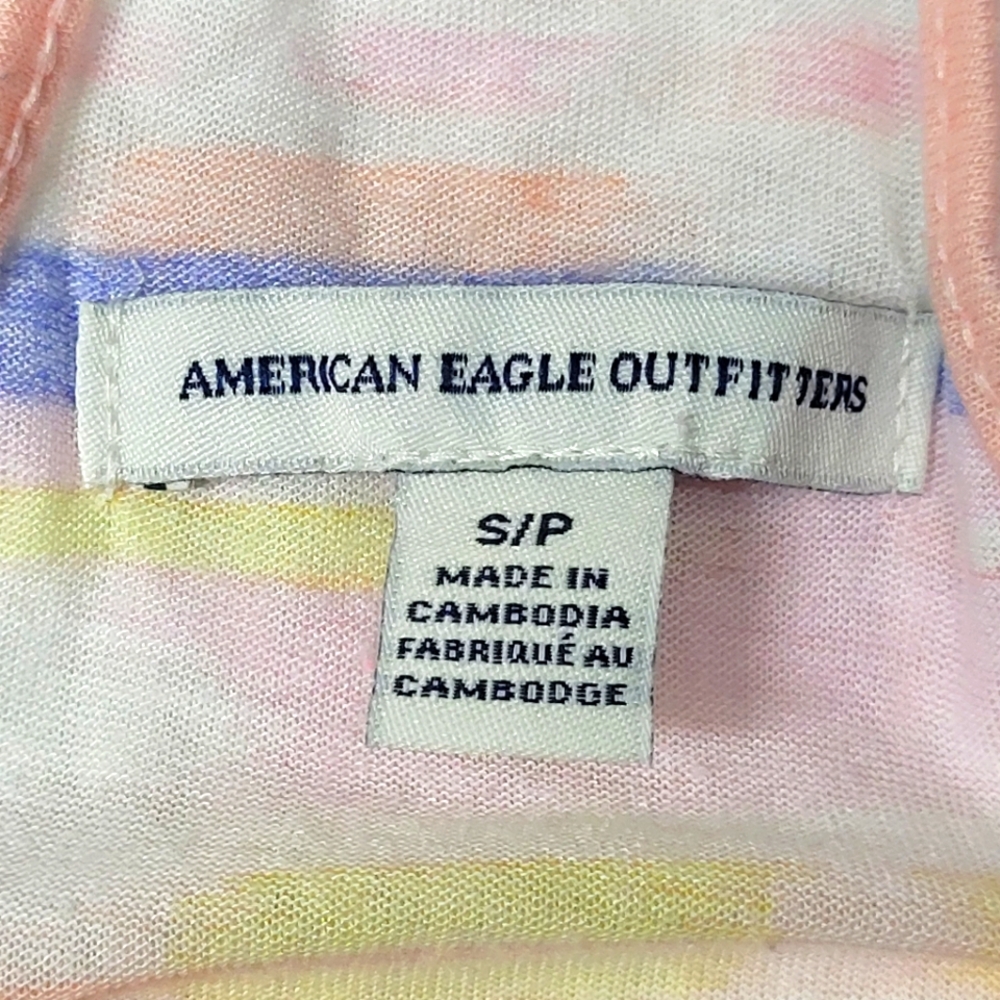 American Eagle Oufitters Colorful Pastel Striped Strappy Tank Top, Size Small - Picture 5 of 6